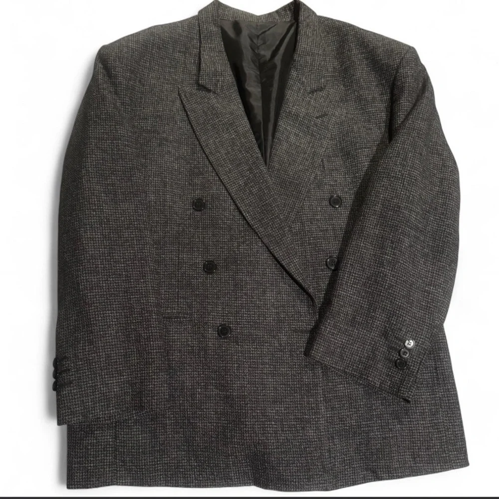 MILLIBAR Elegant Gray Double-Breasted Blazer